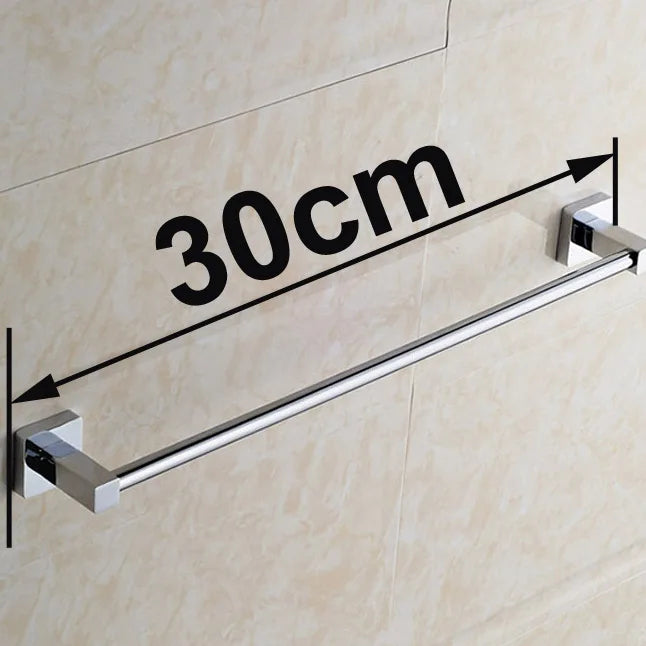HOBHE Single Towel Bar Rack Stainless Steel Chrome 60cm Towel Bar Rack Richie's 30 CM