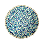 Bohemian Bamboo Woven Fruit Basket – Handwoven Round Tray Bamboo Woven Basket Richie's Blue 15cm