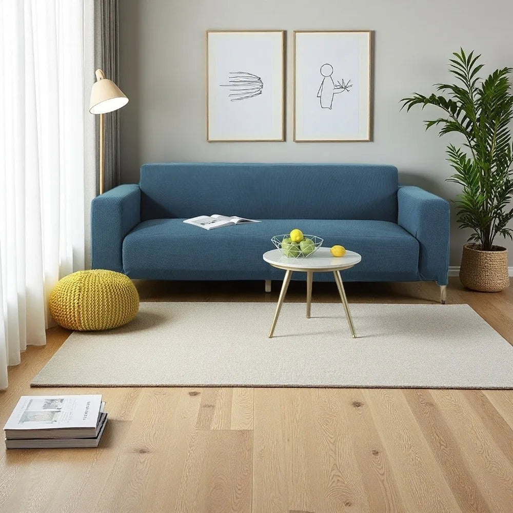 Stretch Sofa Cover – Washable Non-Slip Elastic Slipcover Sofa Slipcover Richie's Blue-L