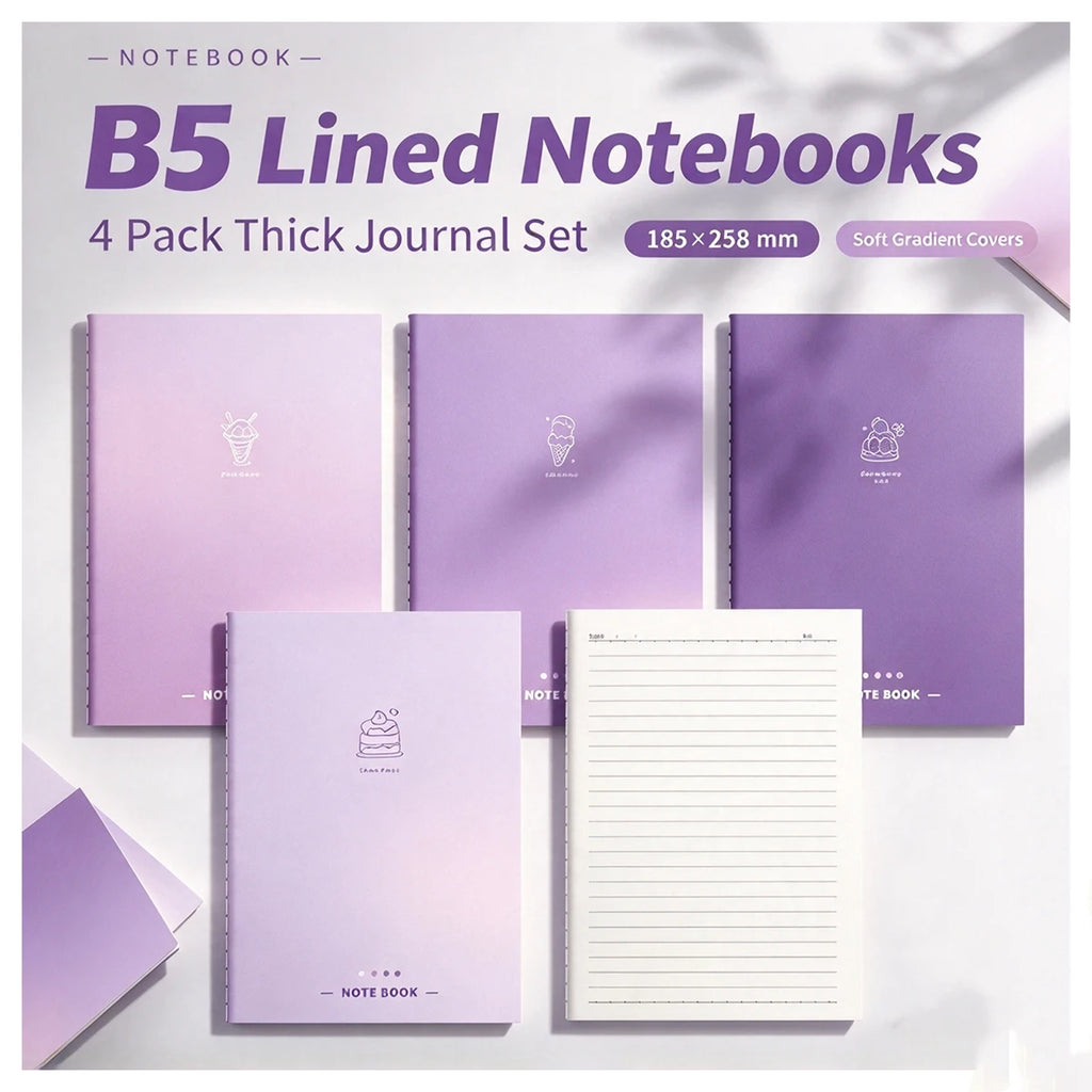 Gradient Cover B5 Stitched Notebook – Thick Lined Journal Ruled Notebook Richie's