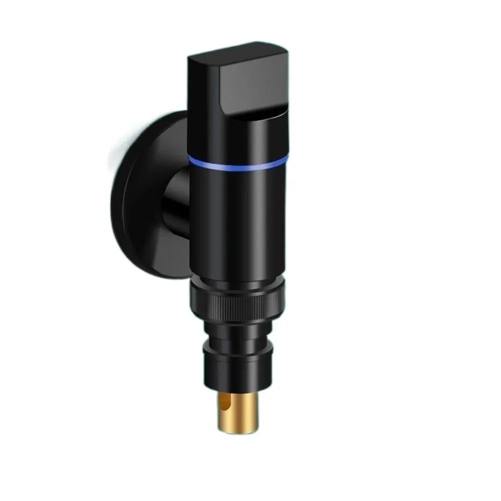 Wall-Mounted Washing Machine Faucet Valve – Dual Control G1/2 Angle Valve Faucet Richie's Black