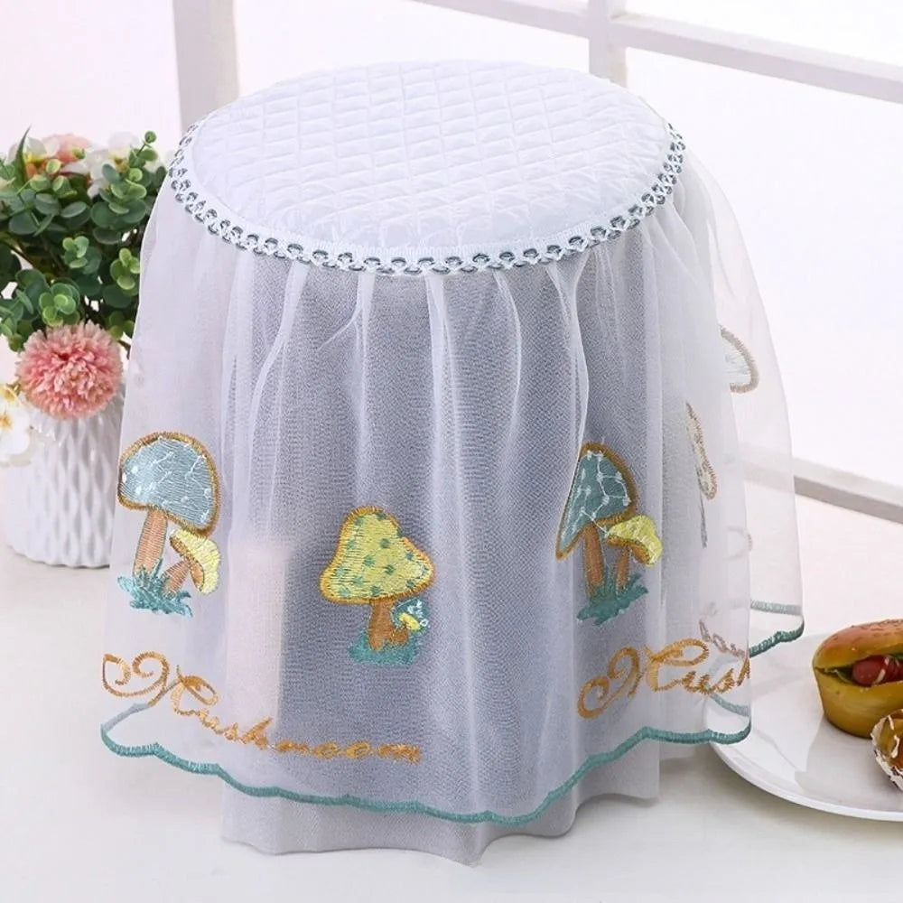 Pastoral Lace Embroidery Dust Cover for Air Fryer & Rice Cooker Appliance Dust Cover Richie's Mushroom-3