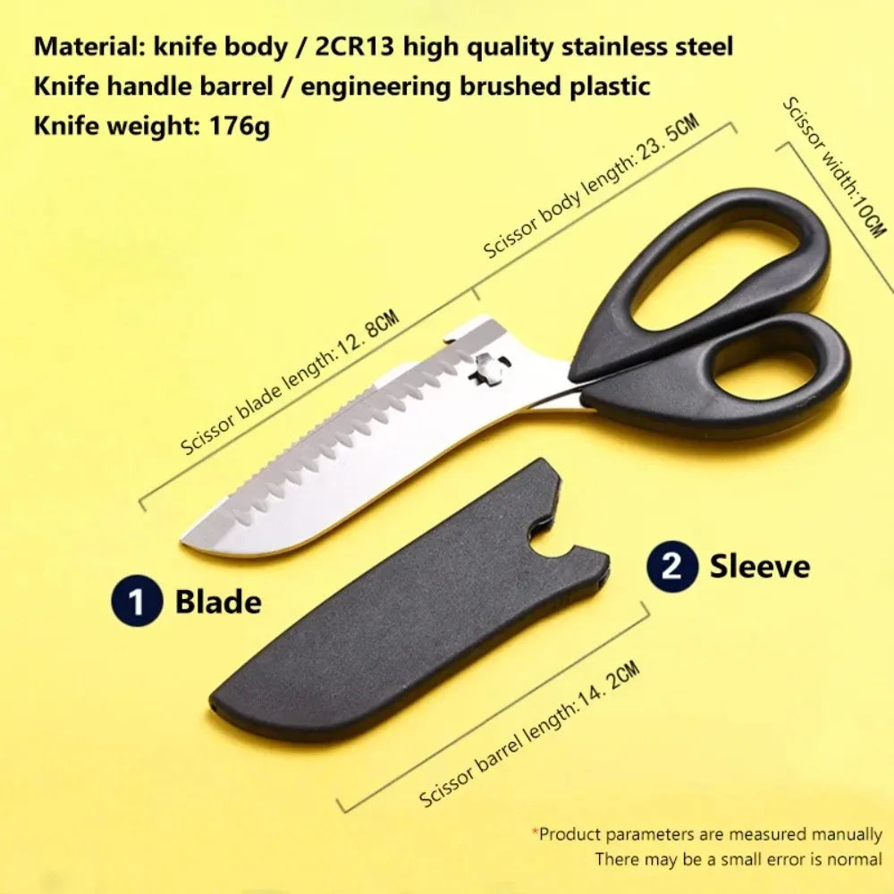 TOTNEND 5" Stainless Steel Multifunction Kitchen Scissors Kitchen Scissors Richie's