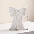 Pink Ceramic Bow Vase – Handcrafted Coquette Bow Knot Décor Decorative Ceramic Vase Richie's White