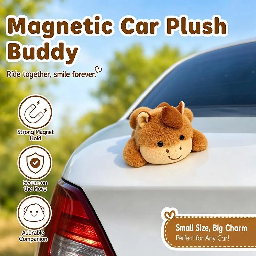 Magnetic Kawaii Plush Doll Car Decor – 14cm Animal Ornament Magnetic Plush Ornament Richie's