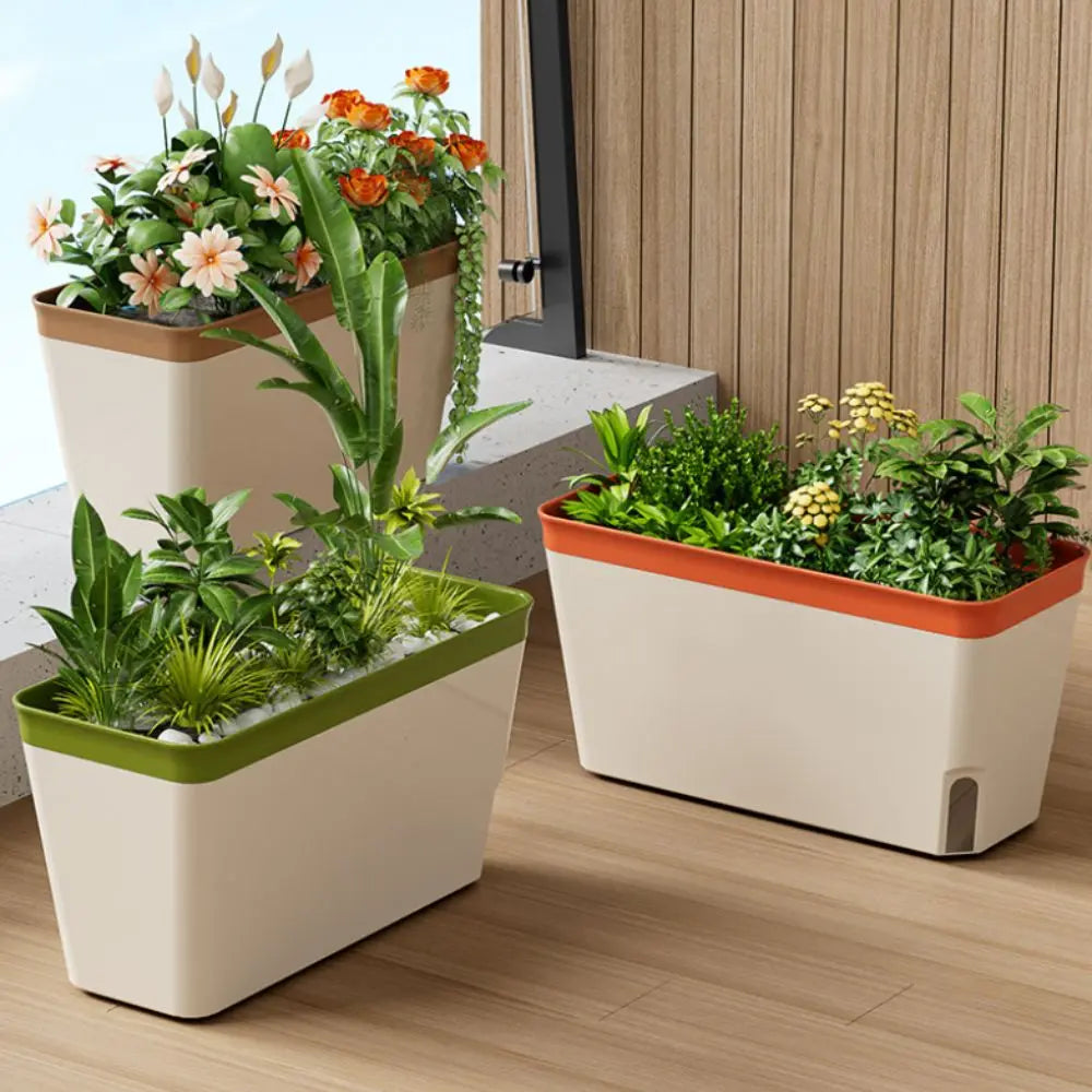 Modern Self-Watering Planter Pot with Water Level Window Self-Watering Planter Richie's