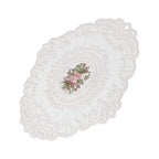 Lace Embroidered Cloth Coaster Table Napkin Home Decor Lace Table Coaster Richie's White-1
