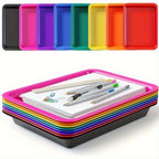 2-Pack Plastic Storage Trays for Crafts, Sand, Painting & Home Plastic Storage Tray Richie's