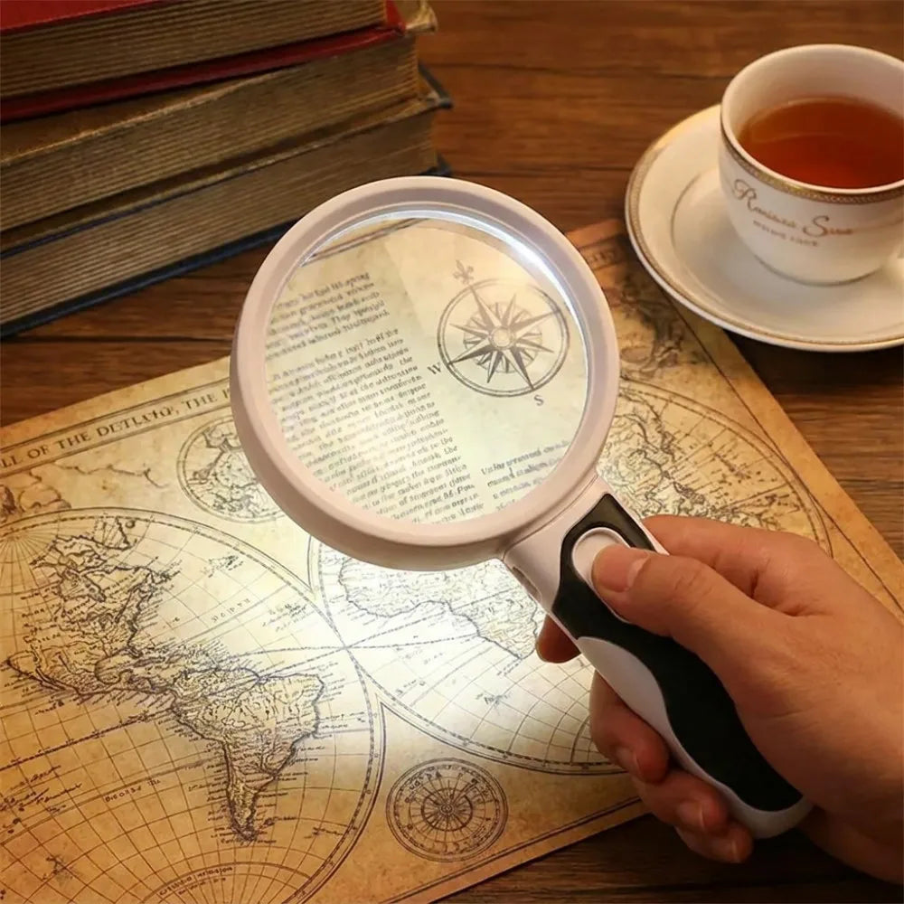 LED Handheld Magnifying Glass 5X 10X with Light – Loupe LED Magnifying Loupe Richie's