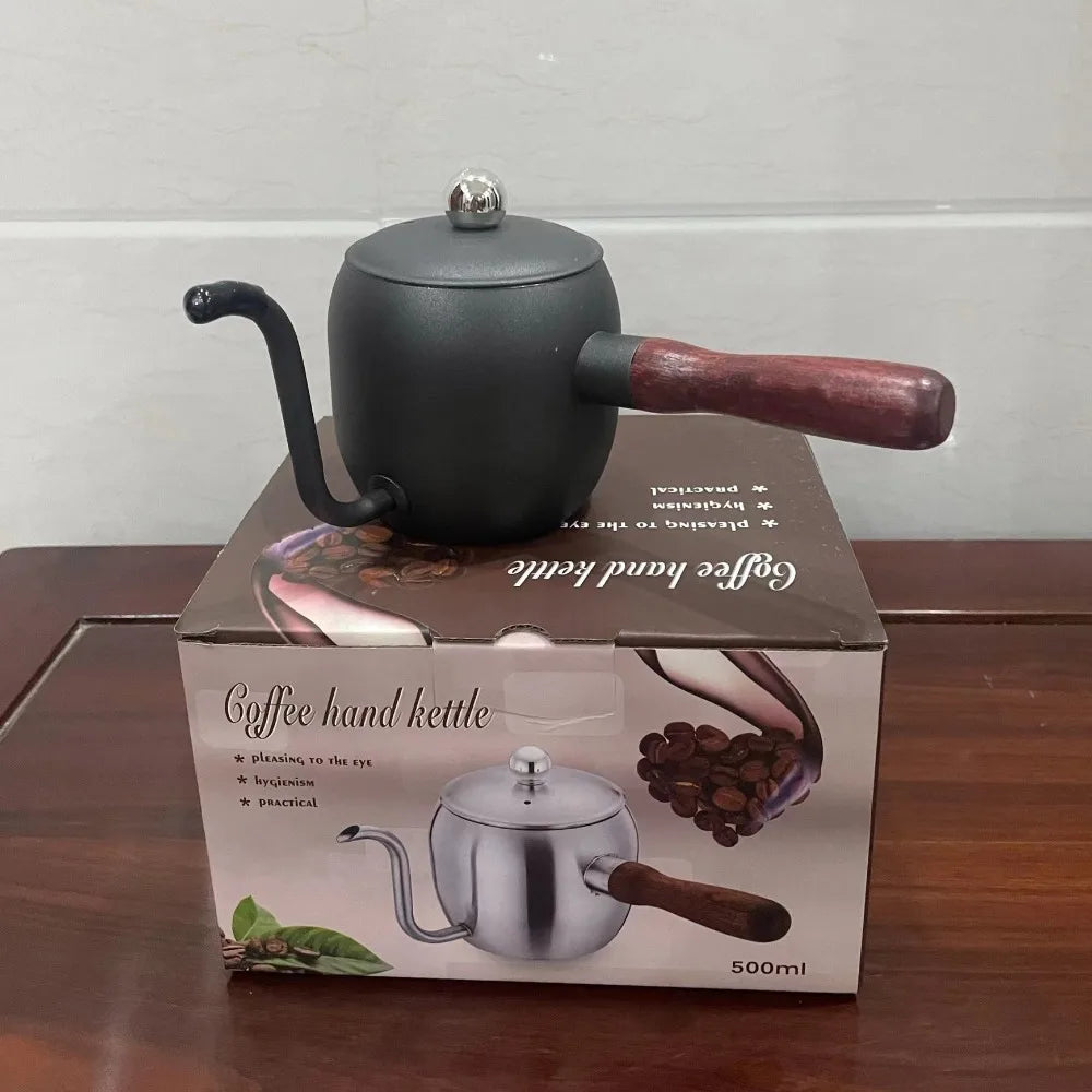 500ml Gooseneck Coffee Kettle – 304 Stainless Steel Thin Spout Gooseneck Coffee Kettle Richie's Black
