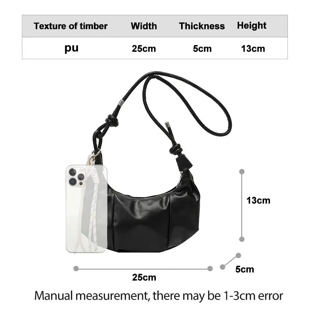 Women's Pleated Crescent Crossbody Bag | Faux Leather Shoulder Purse Crossbody Shoulder Bag Richie's