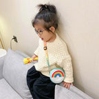 Kids Donut Round Crossbody Bag Rainbow Girls Shoulder Handbag Kids Crossbody Bag Richie's