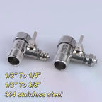 RO Feed Water Adapter 1/2 to 1/4 3/8 with Shut-Off Ball Valve Water Filter Adapter Richie's