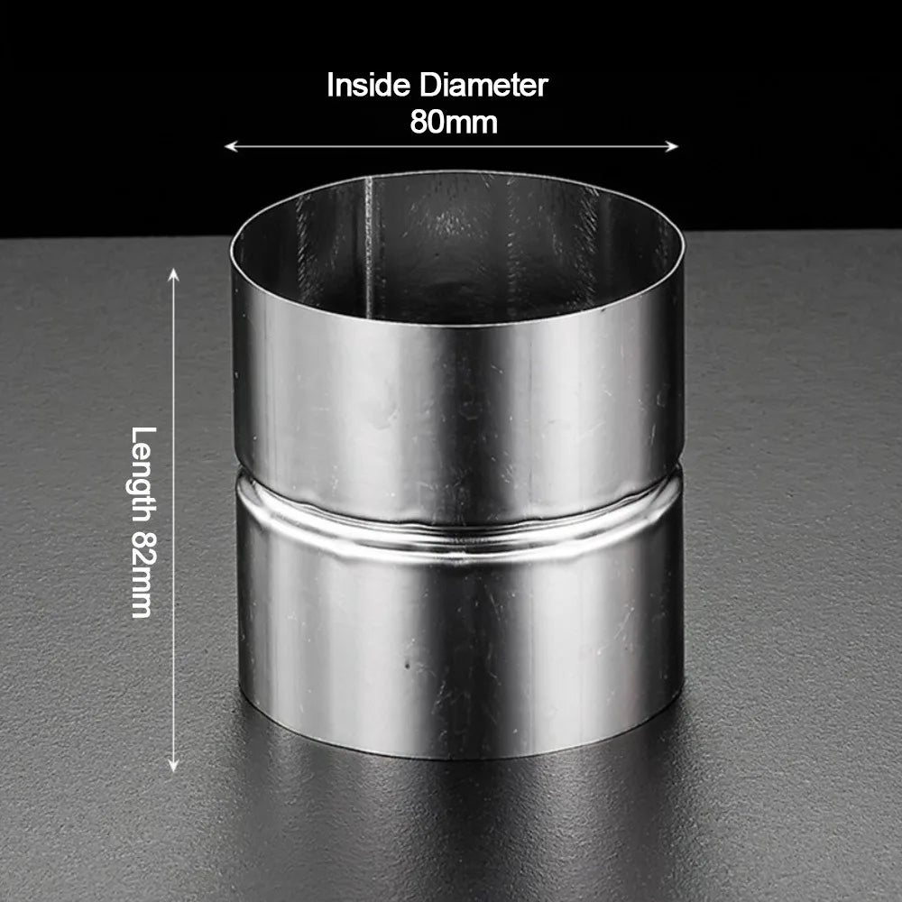 Stainless Steel Straight Pipe Coupling Adapter 51–102mm Pipe Coupling Adapter Richie's 80mm 16mm