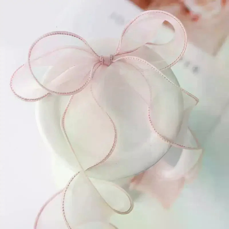 10 Yards Organza Wavy Edge Ribbon 4cm – Bouquet & Gift Wrap Craft Ribbon Richie's