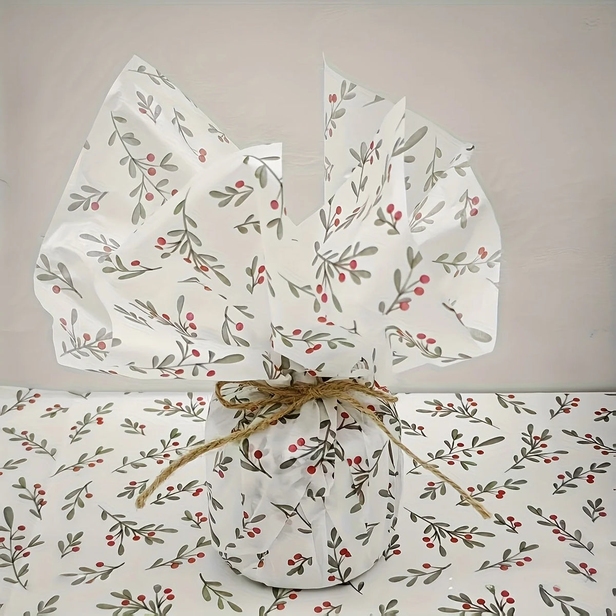 10pcs Holly Berry Wax-Coated Gift Wrapping Paper – Holiday Gift Wrapping Paper Richie's