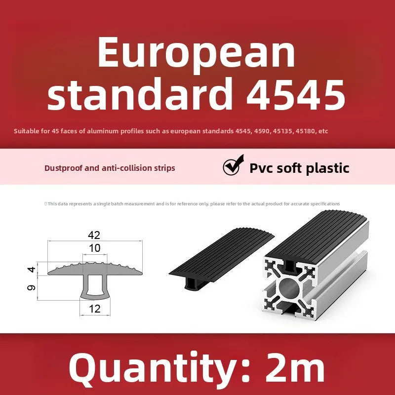 Kande Aluminum Profile Sealing Strip – Anti-Collision Dust Guard Profile Sealing Strip Richie's EU4545 2M