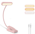 Pink USB Rechargeable Clip Book Light – 3-Color LED Reading Lamp Clip-On Book Light Richie's Pink