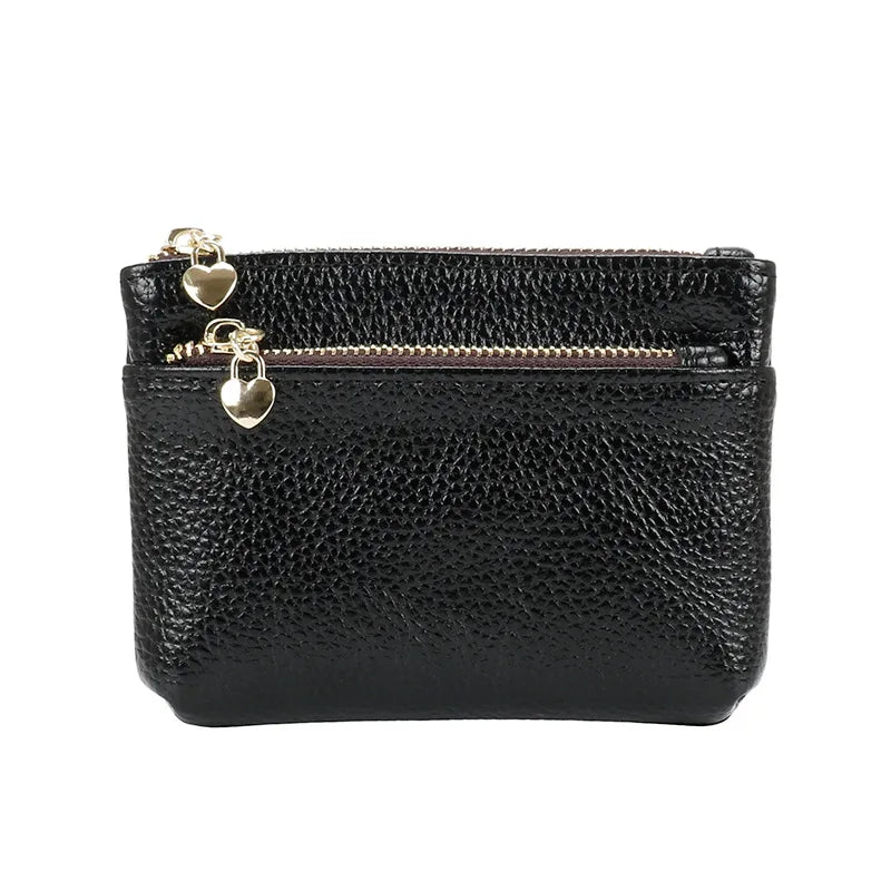 Women's Mini PU Leather Coin Purse Zipper Wallet & Key Chain Coin Purse Wallet Richie's