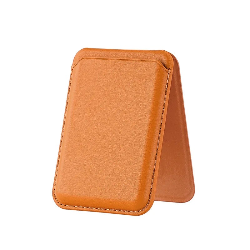 MagSafe Magnetic Wallet Stand for iPhone 16–12 | Card Holder Magnetic Wallet Stand Richie's Orange