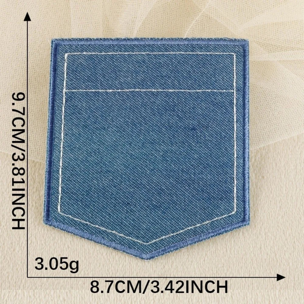 Iron-On Denim Fake Pocket Patches – DIY Jean Appliqué Set Iron-On Fabric Patches Richie's