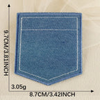 Iron-On Denim Fake Pocket Patches – DIY Jean Appliqué Set Iron-On Fabric Patches Richie's