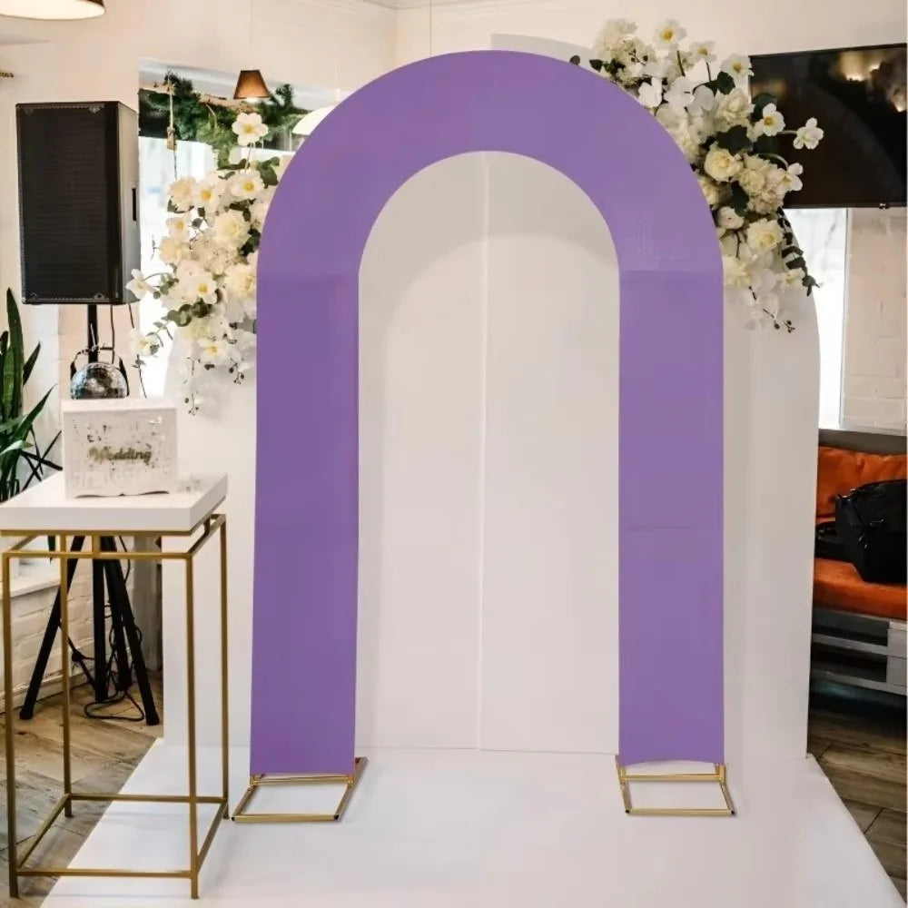 Stretchy U-Shaped Arch Backdrop Cover – Wedding Party Decor Arch Backdrop Cover Richie's Purple 7 FT-2.2m-
