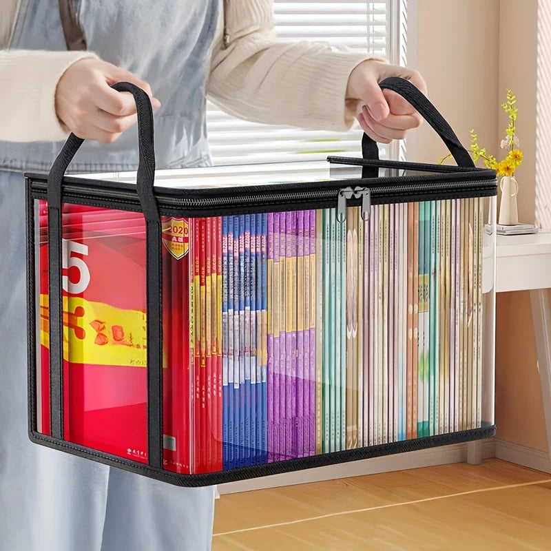 Clear PVC Stackable Storage Box with Flip-Top Lid & Window Storage Organizer Box Richie's