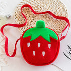 Cute Plush Strawberry Kids Mini Shoulder Bag & Coin Purse Kids Shoulder Bag Richie's Strawberry