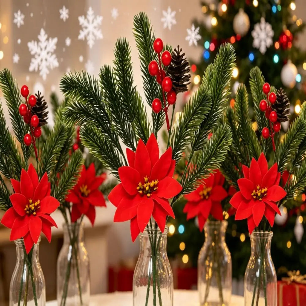 Red Berry Christmas Pine Branch Artificial Wreath Decoration Artificial Christmas Decor Richie's
