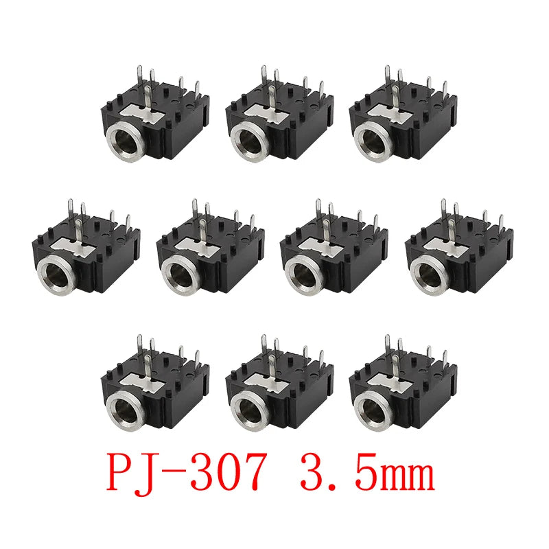 10Pcs PJ-307 3.5mm Female 5-Pin TRS Stereo Audio Jack Connectors Audio Jack Connector Richie's Default Title