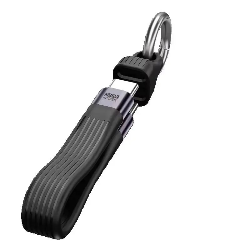 FUCHU 240W USB-C Cable – 40Gbps, 8K Video, Keychain Design USB-C Charging Cable Richie's A