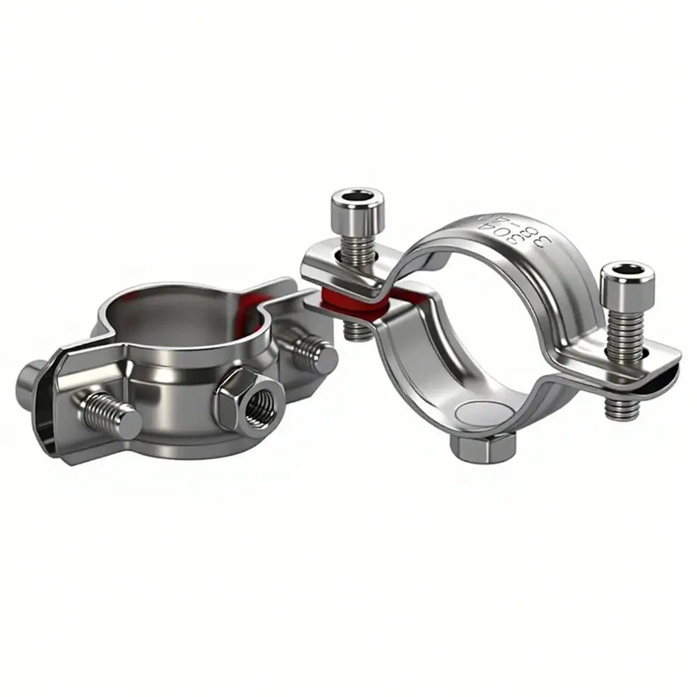304 Stainless Steel Pipe Clamp Bracket OD 8–325mm M8 Nut Pipe Clamp Bracket Richie's