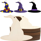 Unfinished Wooden Ghost Cutouts for DIY Crafts – 10 Pcs Wood Craft Cutouts Richie's 10pcs B