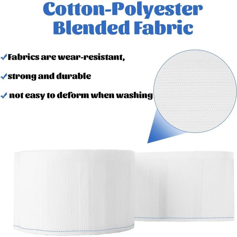 Curtain Pleater Tape 6M with Metal Hooks – DIY Heading Kit Curtain Heading Tape Richie's