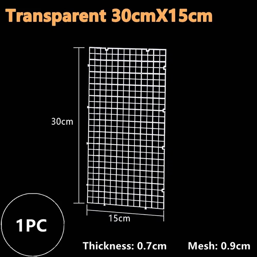 Plastic Isolation Grid Board 30x30cm Aquarium Divider Tray Aquarium Grid Divider Richie's Clear 30x15cm