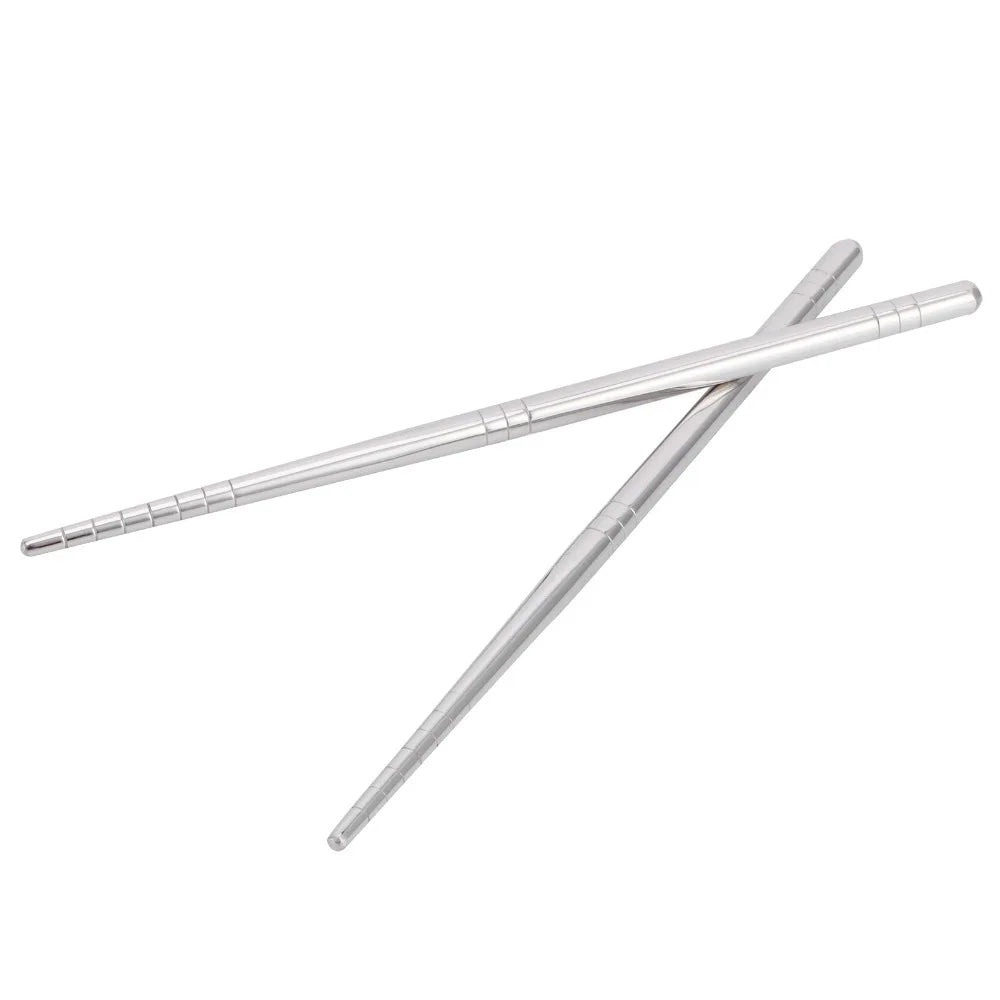 4 Pairs Stainless Steel Chopsticks – Non-Slip, Reusable Metal Chopsticks Set Richie's