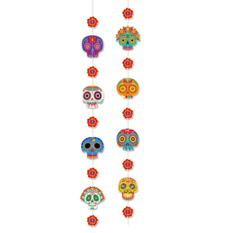 Day of the Dead Skull Garland Banner | Día de Muertos Décor Party Garland Décor Richie's 2pcs
