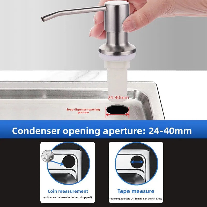 Kitchen Sink Soap Dispenser with Extension Tube Press Pump Soap Dispenser Richie's