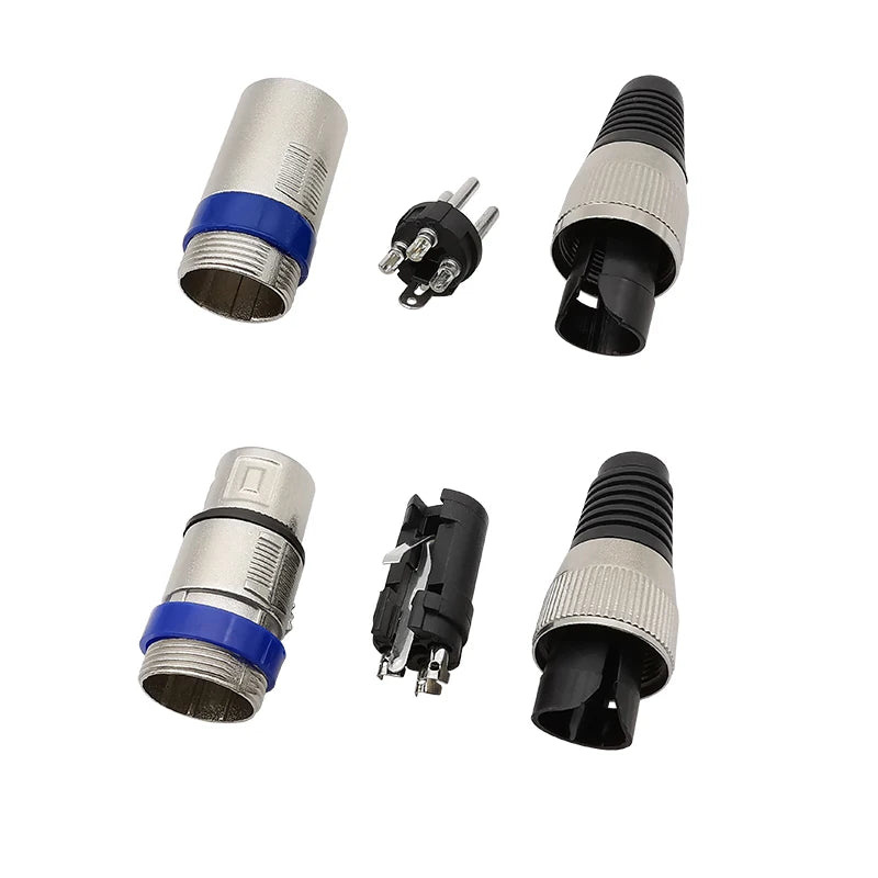 3-Pin XLR Male Female Connectors – Microphone Cable Plug Socket XLR Audio Connector Richie's