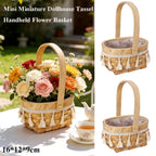 Mini Hand-Woven Wicker Basket – DIY Dollhouse & Storage Wicker Storage Basket Richie's