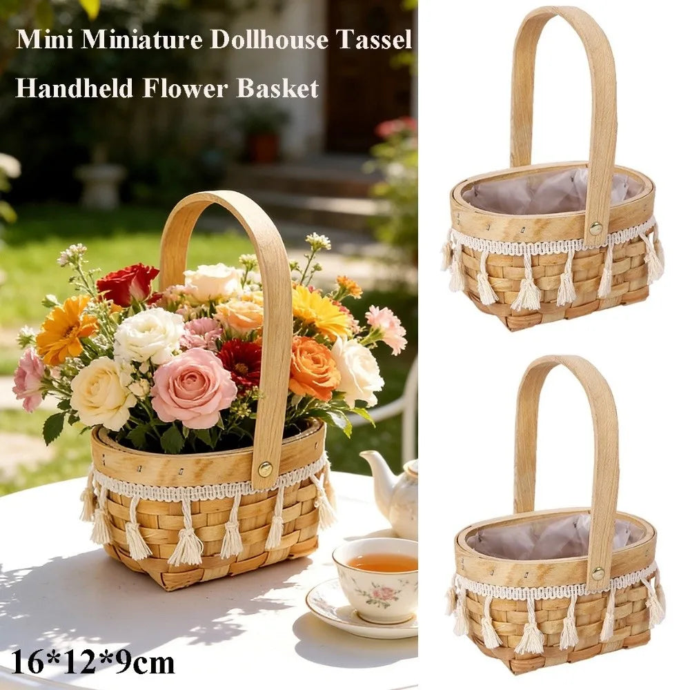 Mini Hand-Woven Wicker Basket – DIY Dollhouse & Storage Wicker Storage Basket Richie's