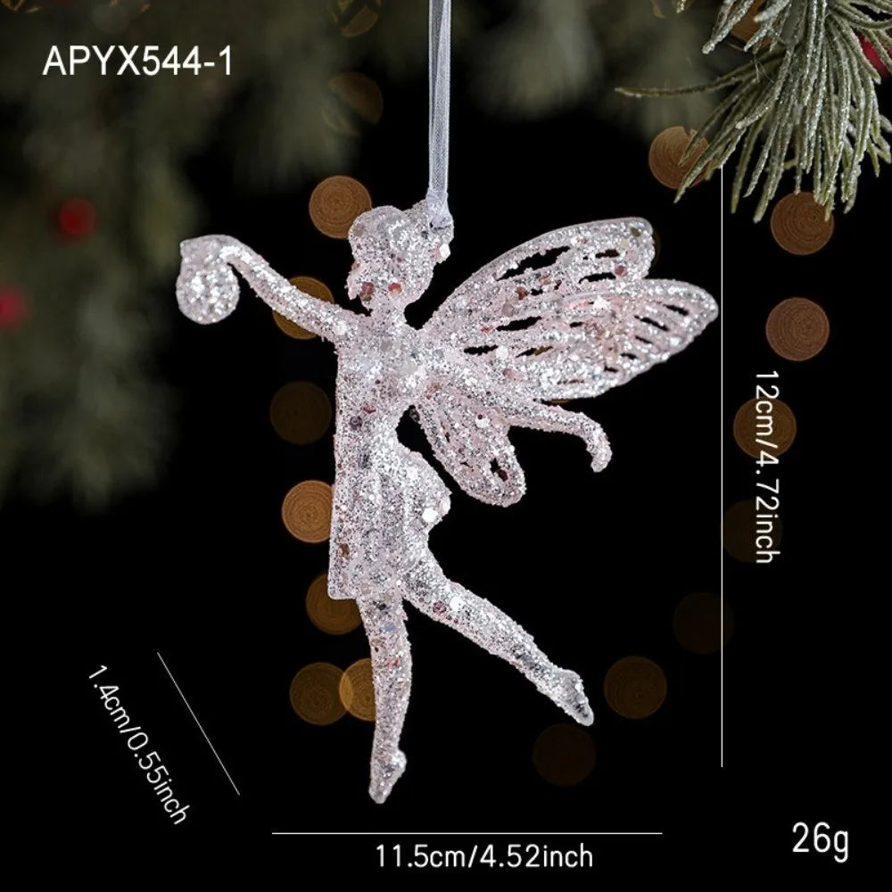 Glitter Pink Christmas Ornaments – Angel, Snowflake & Bell Christmas Ornament Richie's A
