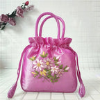 Women Embroidery Flower Cosmetic Bag – Ethnic Mini Purse & Pouch Cosmetic Pouch Richie's Watermelon Red