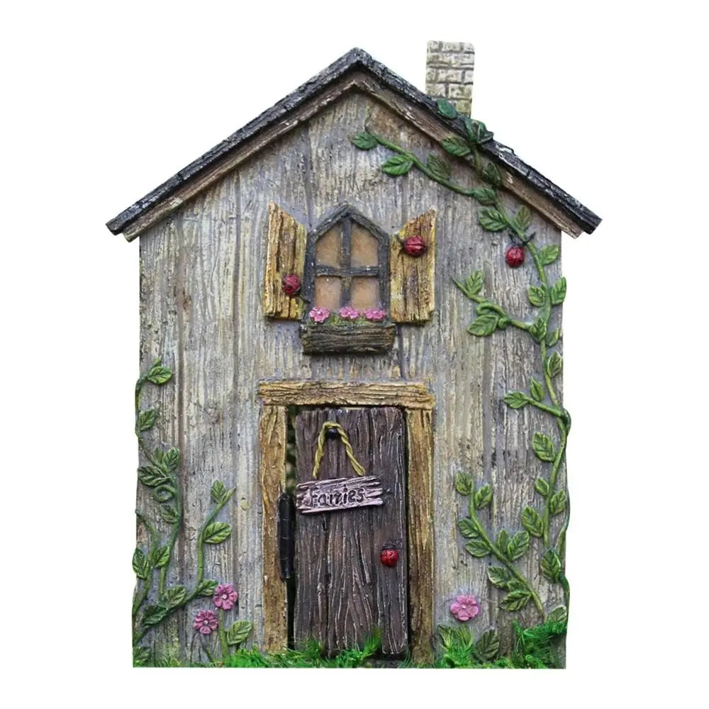 Miniature Fairy Gnome Wooden Door & Window Garden Decor Fairy Garden Decor Richie's Style A