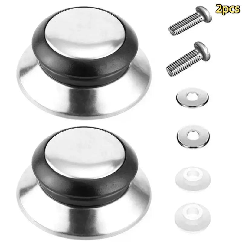 Stainless Steel Pot Lid Knob Replacement Handle – 1 or 2 Pack Cookware Lid Knob Richie's A2