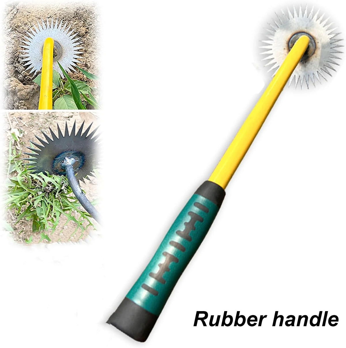 TOTNEND Hand Weeder – Manganese Steel Garden Weed Remover Tool Garden Hand Weeder Richie's Rubber handle