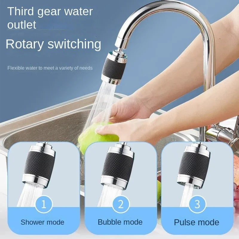 360° Rotating Faucet Aerator – 3-Mode Water Saving Tap Filter Faucet Aerator Richie's