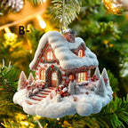 Acrylic Snow House Christmas Tree Ornaments | Winter Décor Christmas Ornaments Richie's