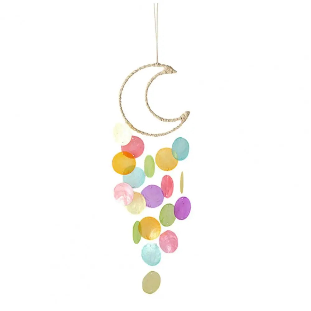Natural Shell Wind Chimes Moon Pendant Dream Catcher Decor Shell Wind Chime Richie's
